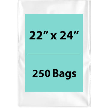 LDPE 2Mil Clear Poly Bags 22X24 inches 250 Bags